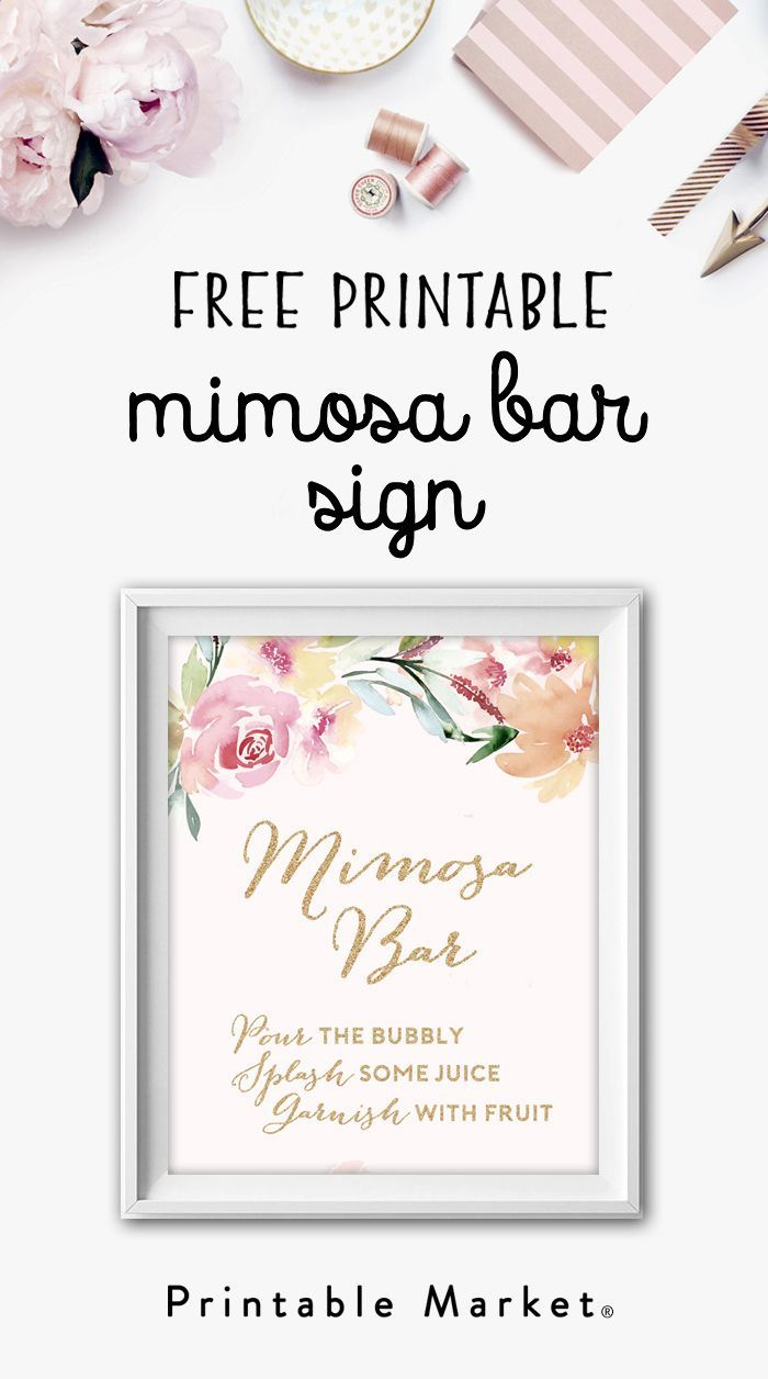 Find The Perfect Printable - Printable Market in Free Printable Mimosa Bar Sign Template Free