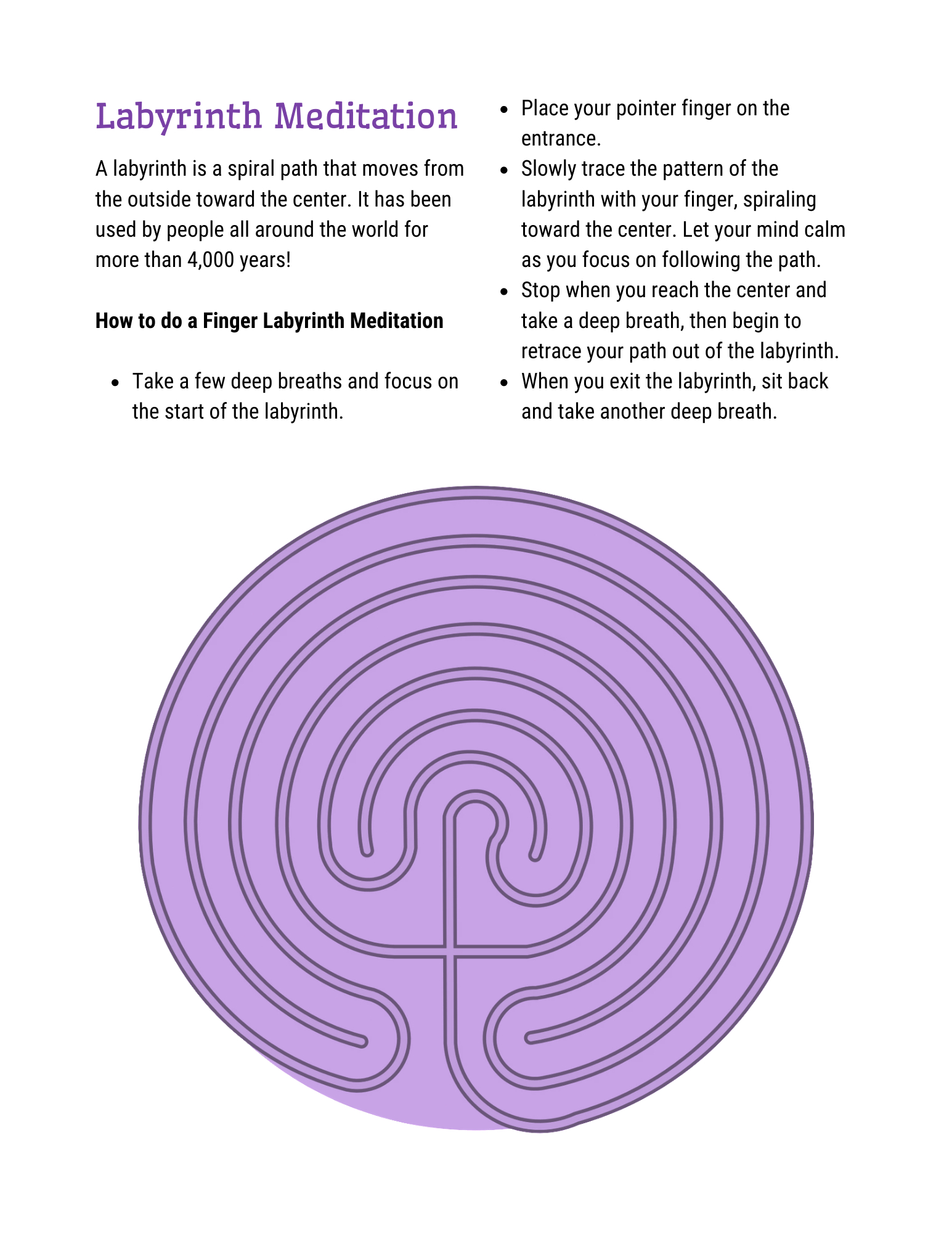 Finger Labyrinth (Large &amp;amp; Mini) – Jesus, Glue &amp;amp; Glitter in Free Printable Finger Labyrinth