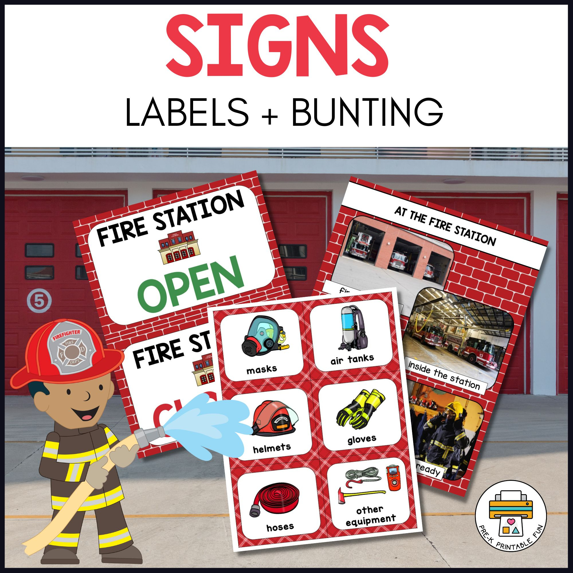 Fire Station Preschool Dramatic Play Pack regarding Fire Station Dramatic Play Printables Free