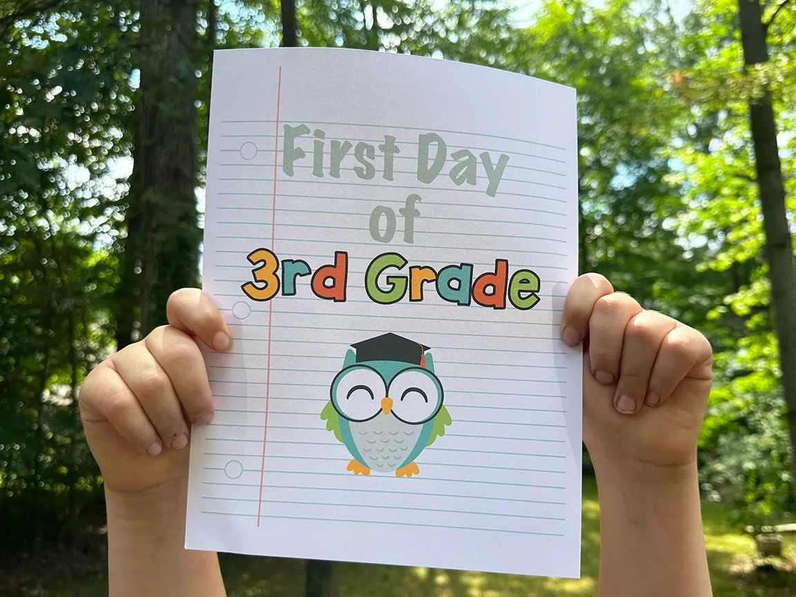 First Day Of 3Rd Grade Sign – Mary Martha Mama for First Day of 3rd Grade Sign Printable