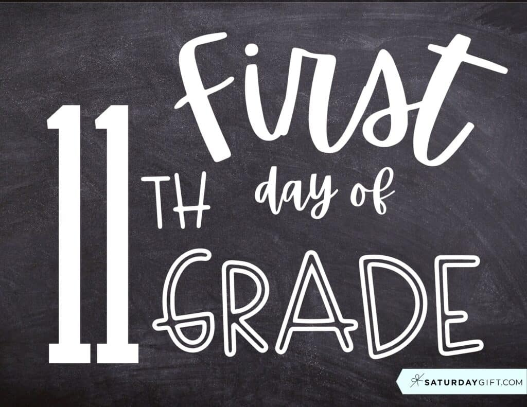 First Day Of School Sign Printable - Cute &amp;amp; Free Printable Designs regarding First Day Of 11Th Grade Sign Free Printable