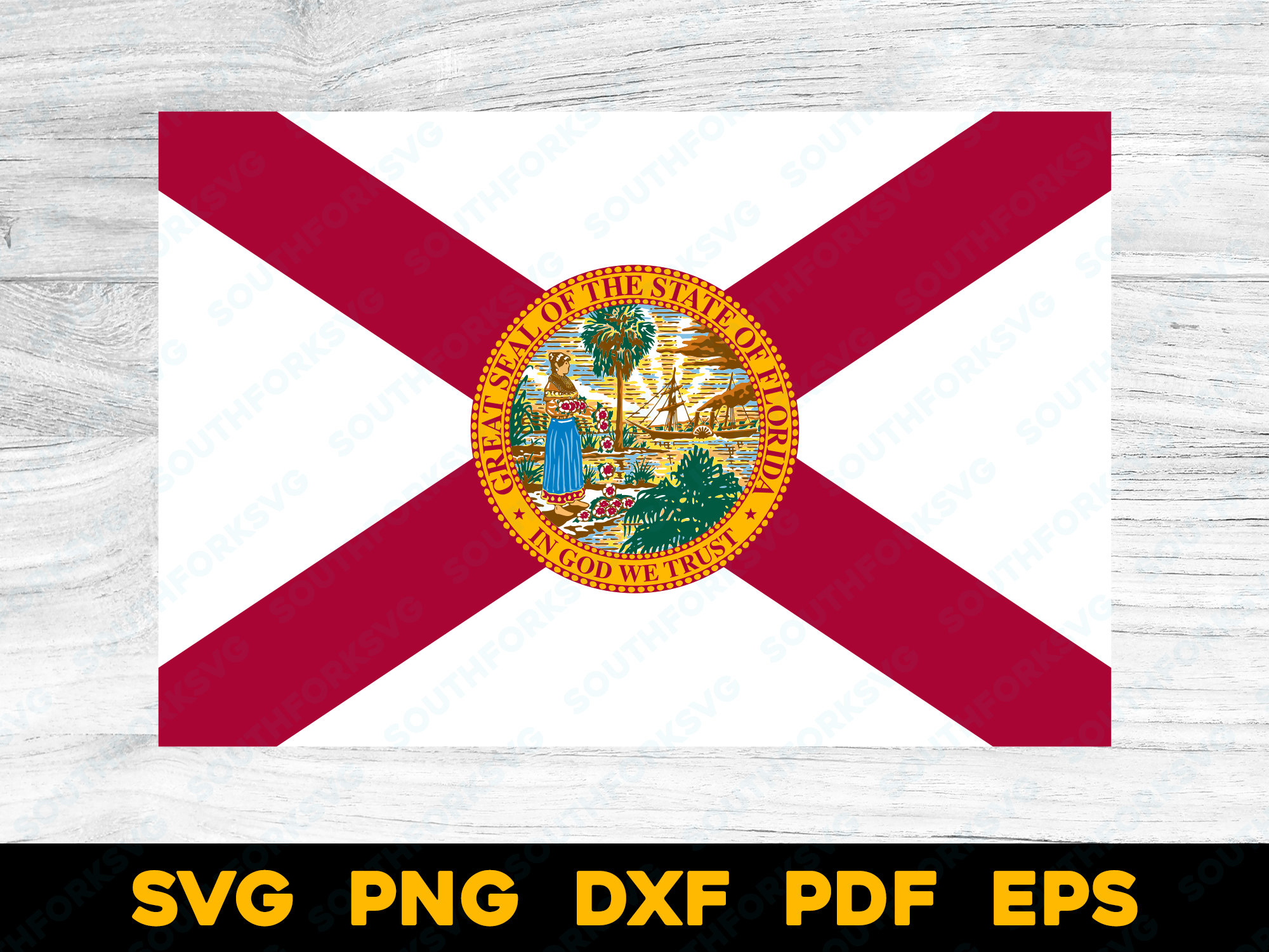 Florida State Flag Svg Png Dxf Eps Pdf Vector Graphic Design Digital File U.s. 50 State Flags Usa America United States Flags with Printable Flag of Florida