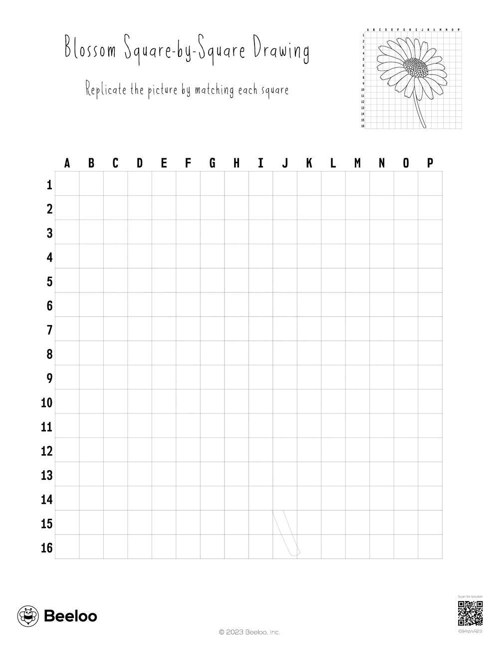 Flower-Themed Grid Drawings • Beeloo Printable Crafts And pertaining to Printable Flower Bar Graph Worksheet