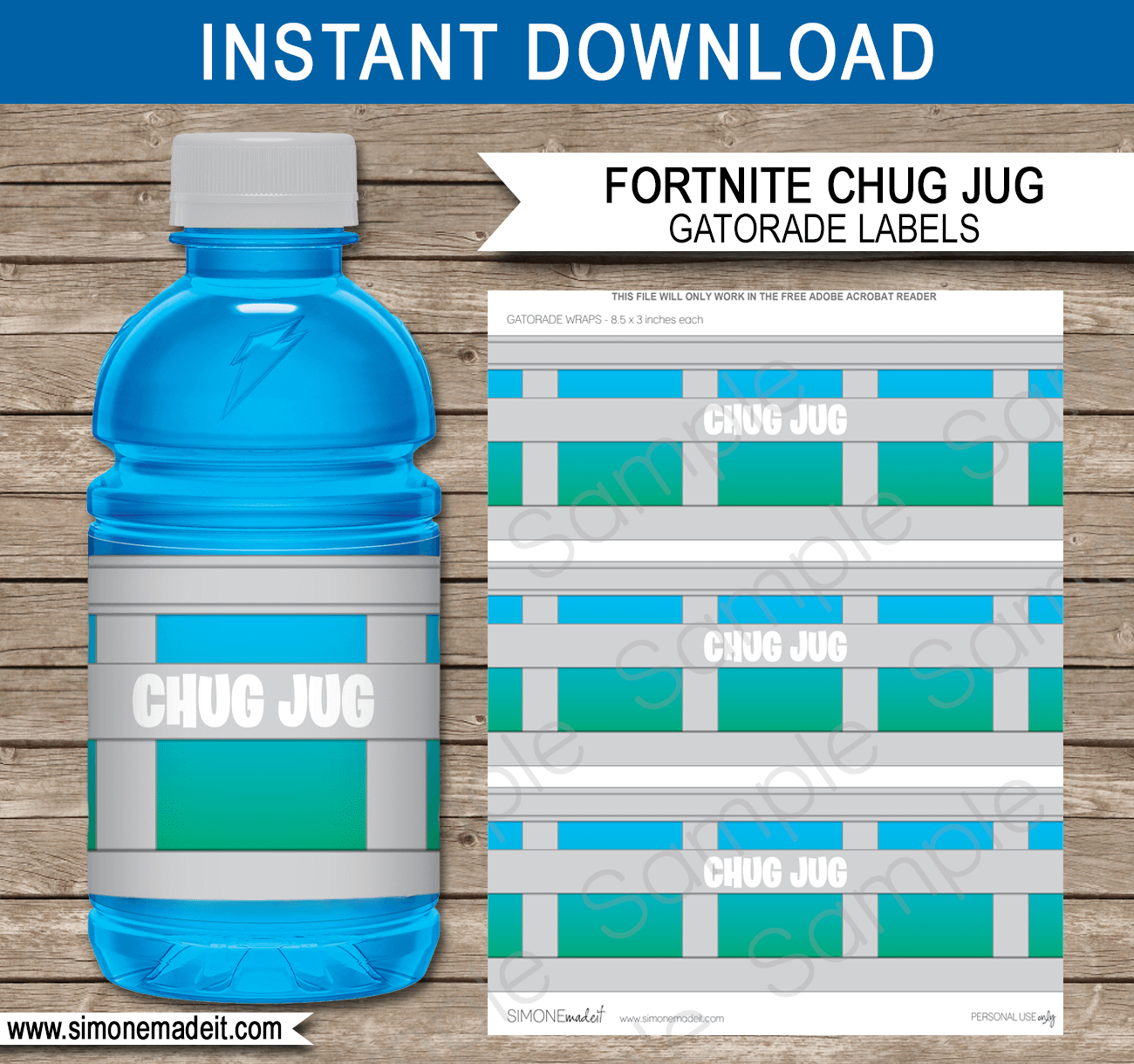 Fortnite Chug Jug Printable Labels Template with Fortnite Chug Jug Printable Free Soda Can