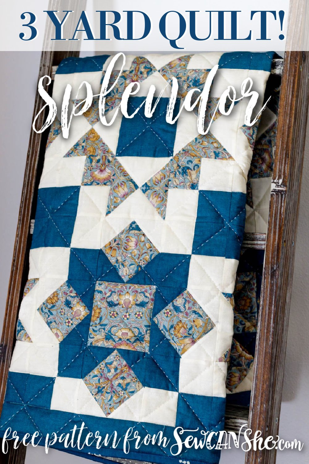 Free 3 Yard Quilt Pattern: Splendor intended for Free Printable Downloadable 3 Yard Quilt Patterns Free