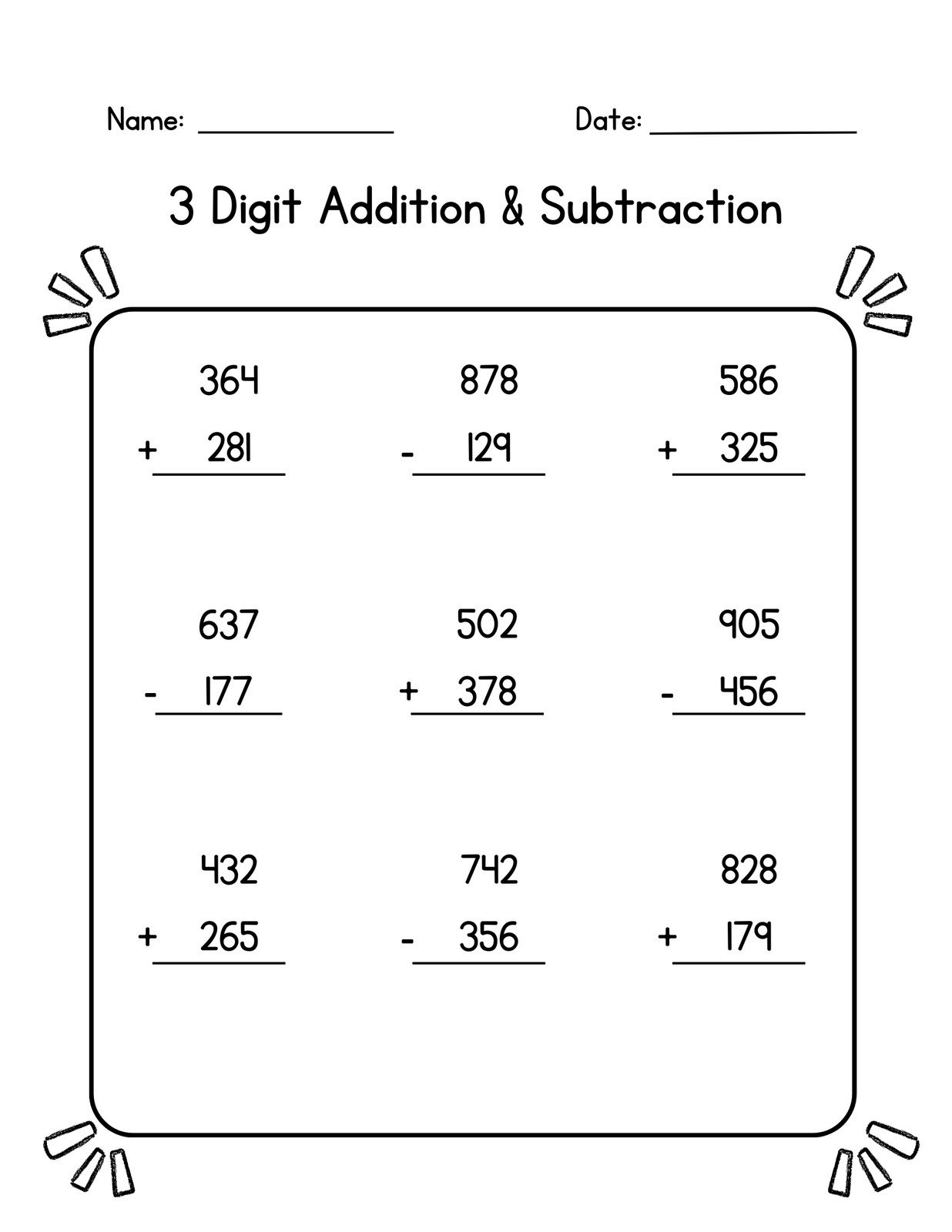 Free 3Rd Grade Math Worksheet Templates To Customize | Canva with Free Printable Worksheets For 3Rd Grade