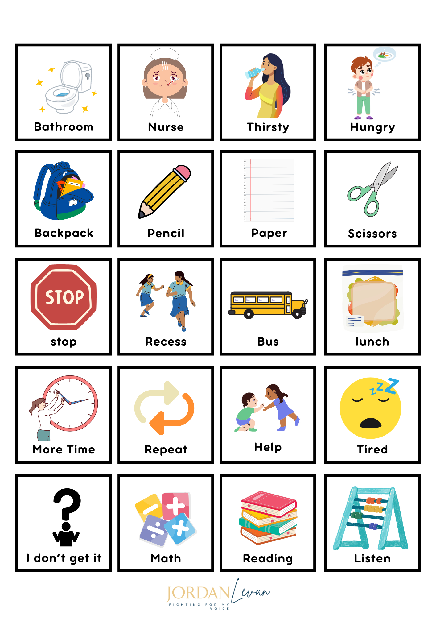 Free Aac Classroom Communication Board - Fighting For My Voice within Free Printable Pecs Pictures