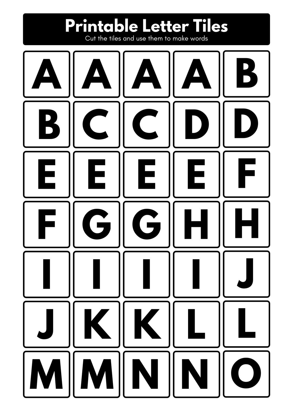 Free And Customizable Alphabet Templates | Canva with regard to Alphabet Letter Tiles Printable