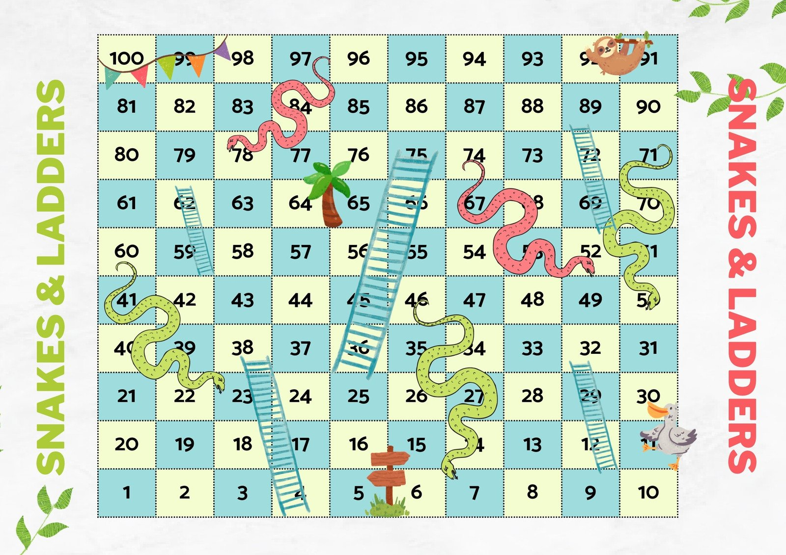 Free And Customizable Board Game Templates | Canva for Chutes And Ladders Game Board Printable