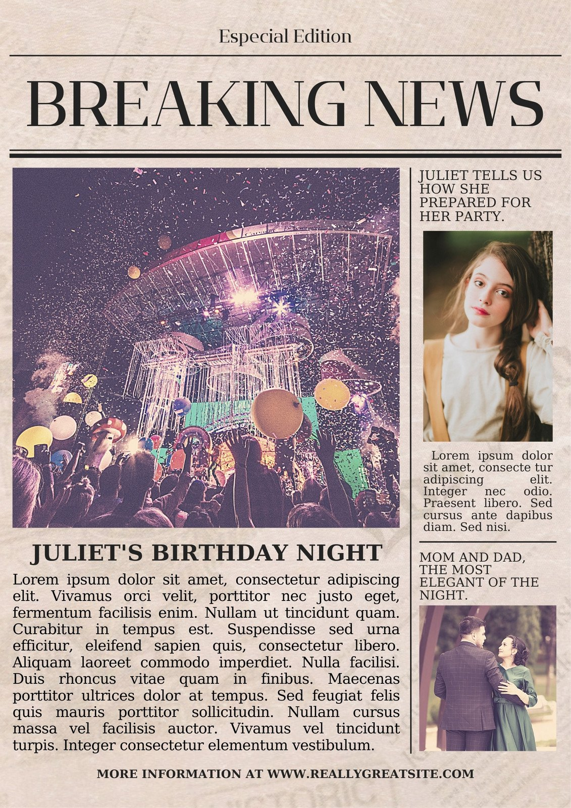 Free And Customizable Newspaper Templates for Free Birthday Newspaper Template