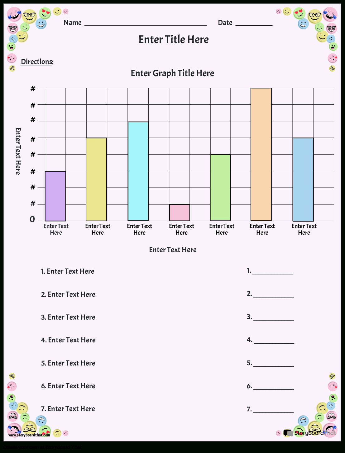 Free Bar Graph Worksheets | Storyboard That (2025) inside Printable Flower Bar Graph Worksheet