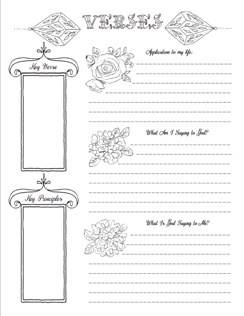 Free Bible Journaling Printables (Including One You Can Color!) within Free Printable Bible Journal Pages