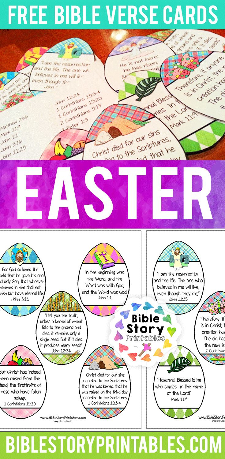 Free Bible Verse Cards For Easter in Printable Easter Verses For Cards