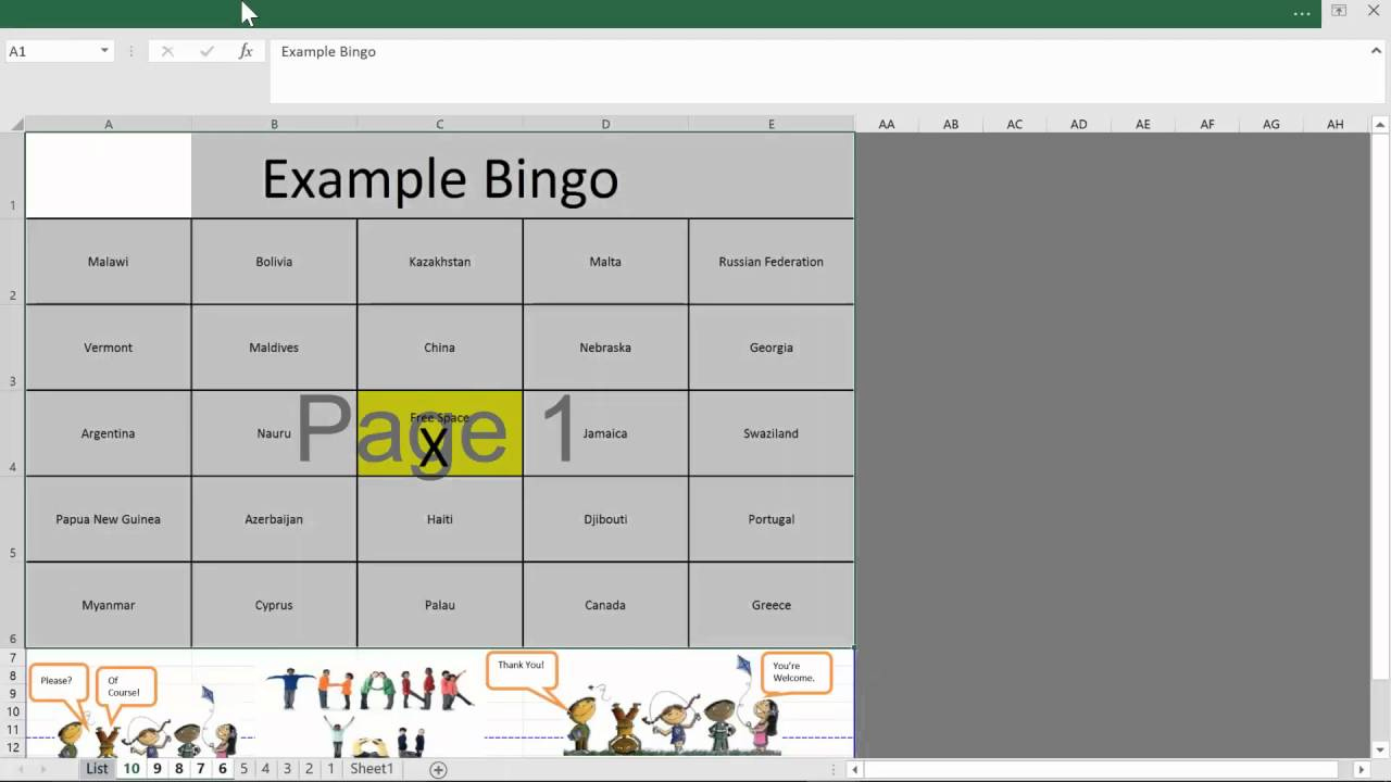 Free Bingo Card Generator For Excel pertaining to Custom Bingo Card Generator Excel