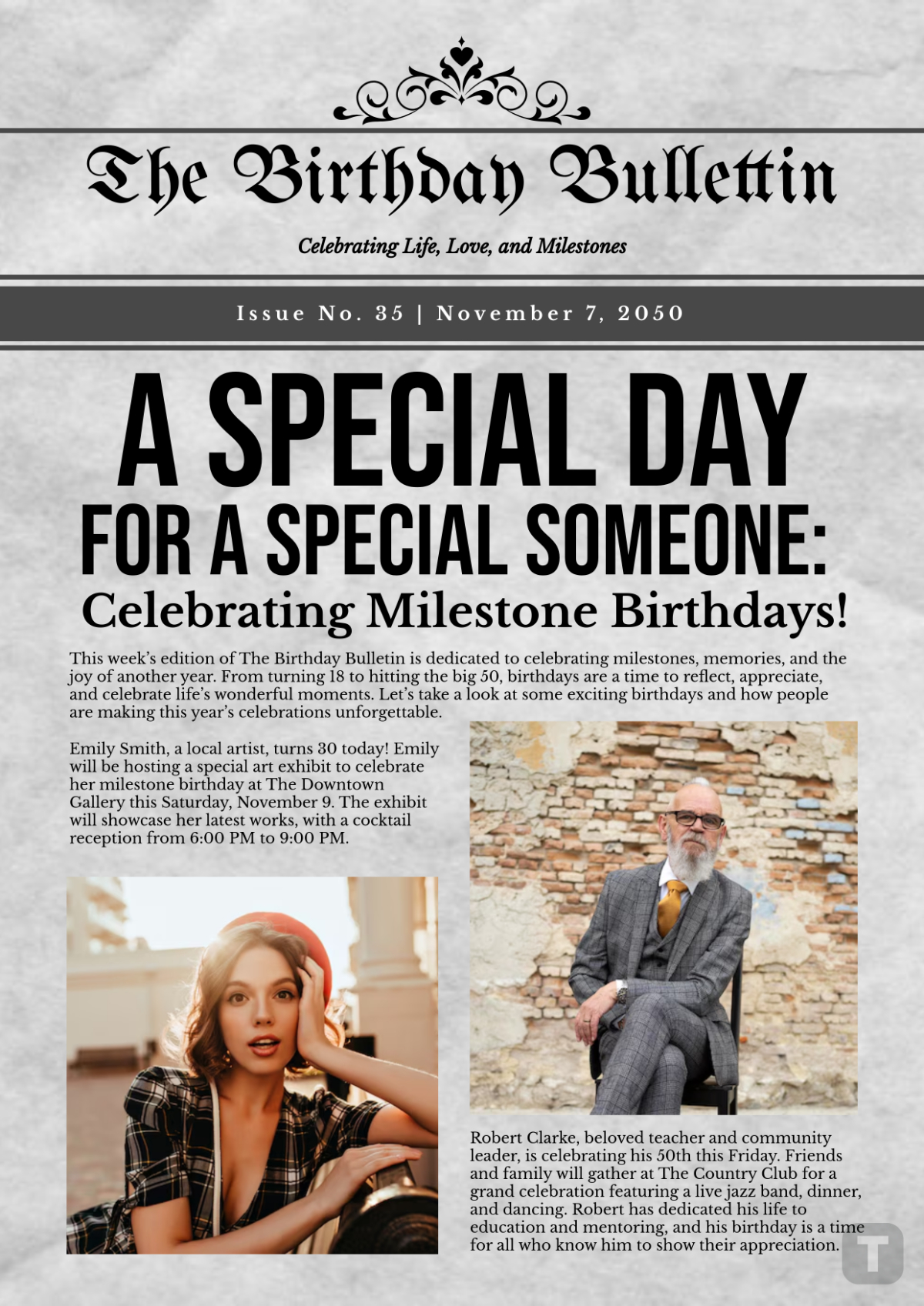 Free Birthday Newspaper Cover Template To Edit Online pertaining to Free Birthday Newspaper Template
