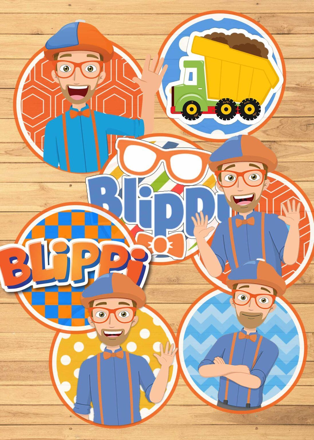 Free Blippi Printable Cupcake Toppers - Oscarsitosroom with regard to Blippi Cake Toppers Printable