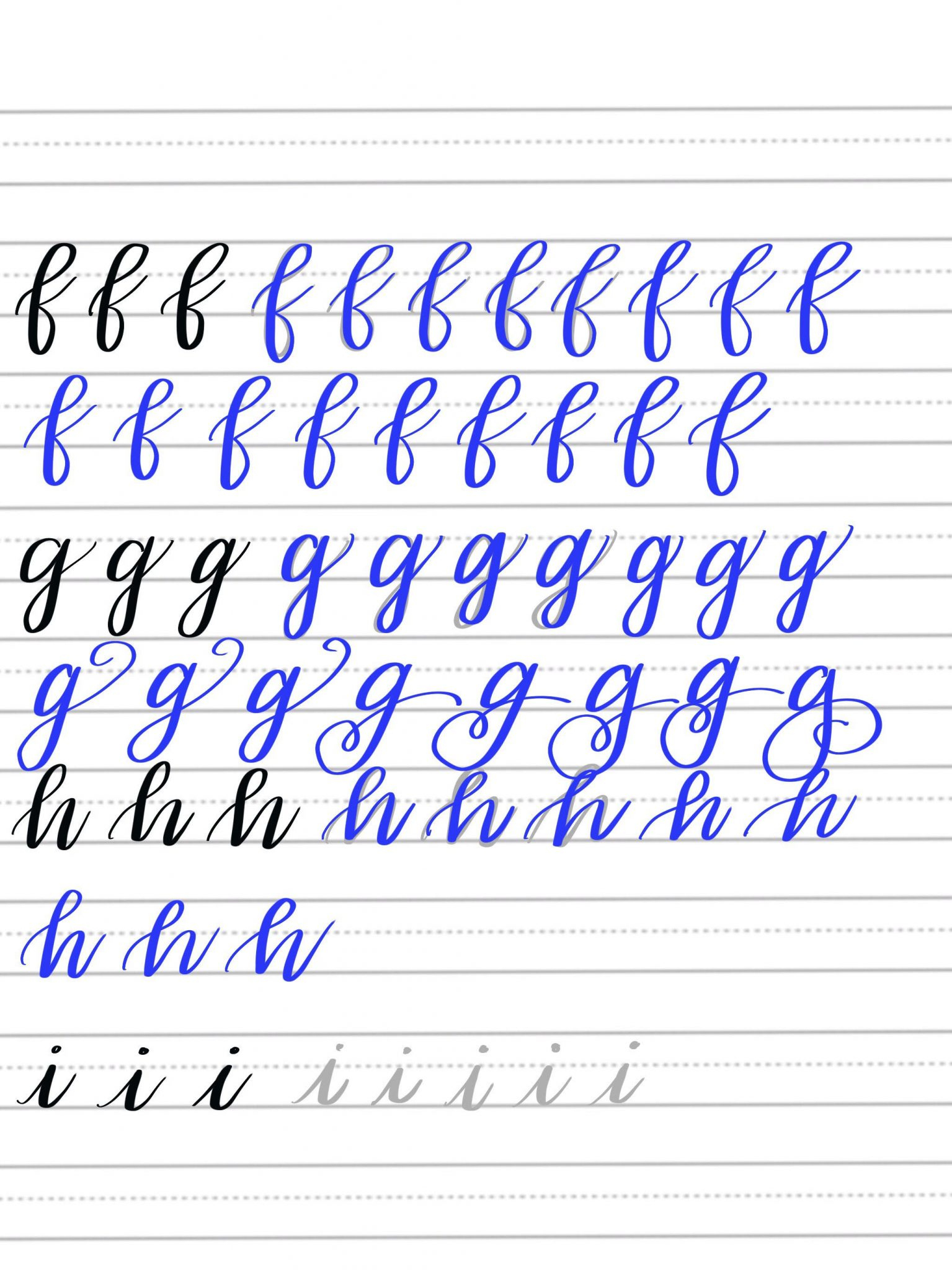 Free Brush Lettering Practice Sheets: Lowercase Alphabet - with regard to Free Printable Hand Lettering Practice Sheets