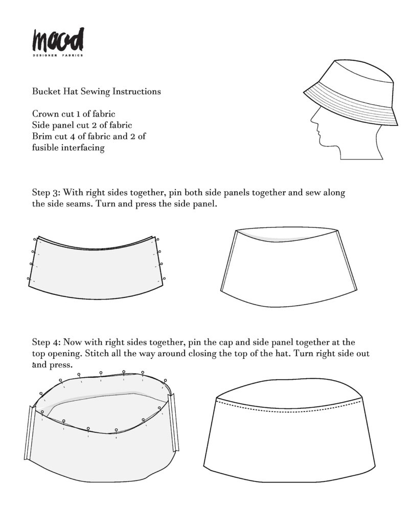 Free Bucket Hat Sewing Pattern In 8 Sizes | Mood Sewciety for Free Printable Hat Sewing Patterns
