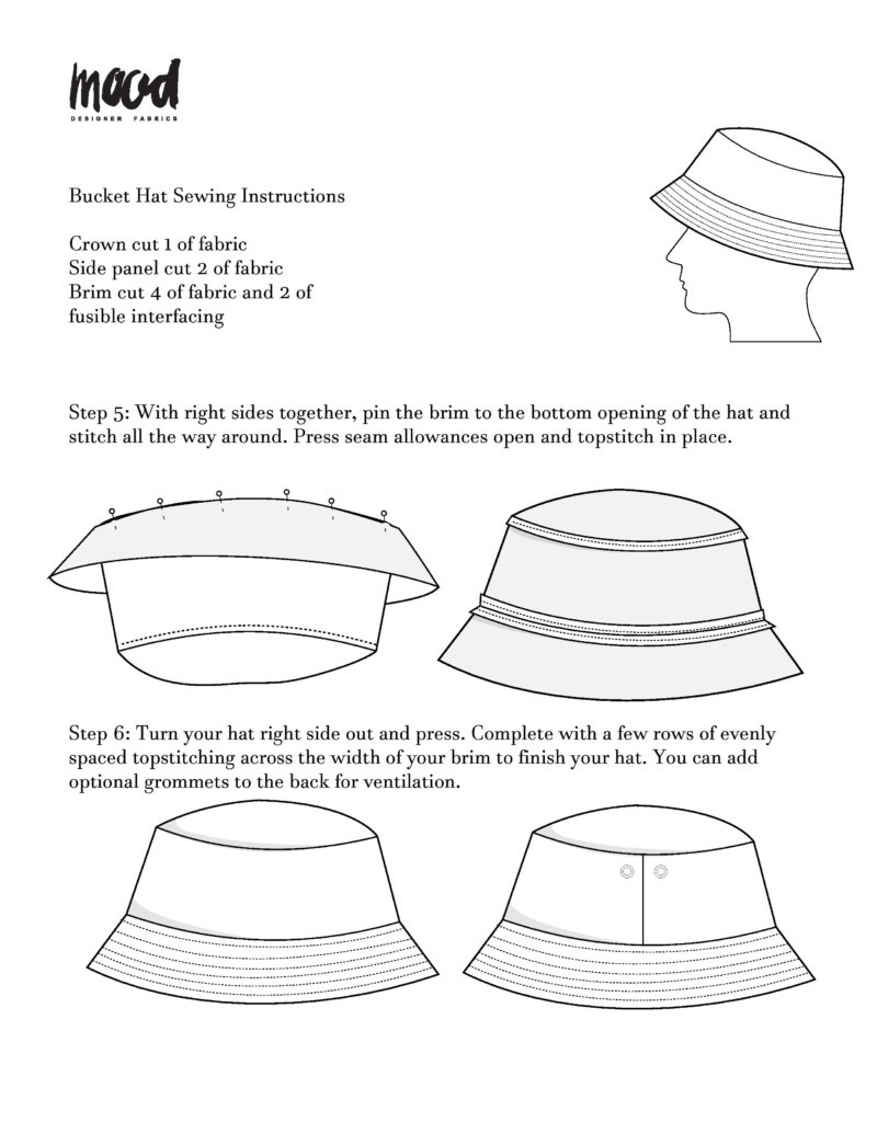 Free Bucket Hat Sewing Pattern In 8 Sizes | Mood Sewciety regarding Free Printable Hat Sewing Patterns