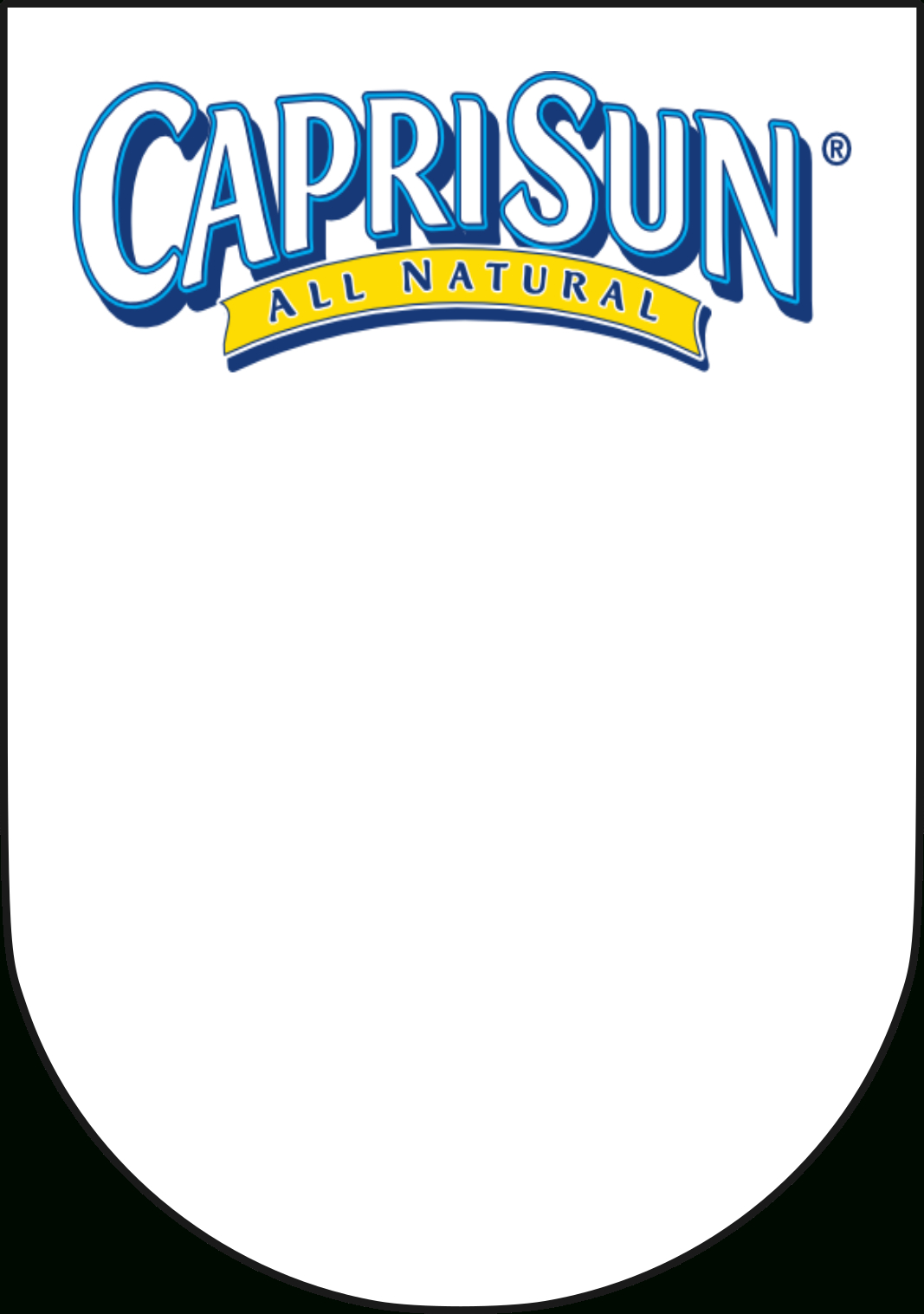 Free Capri Sun Label Templates | Blank Juice Pouch Label [Png inside Free Printable Capri Sun Label Template Free