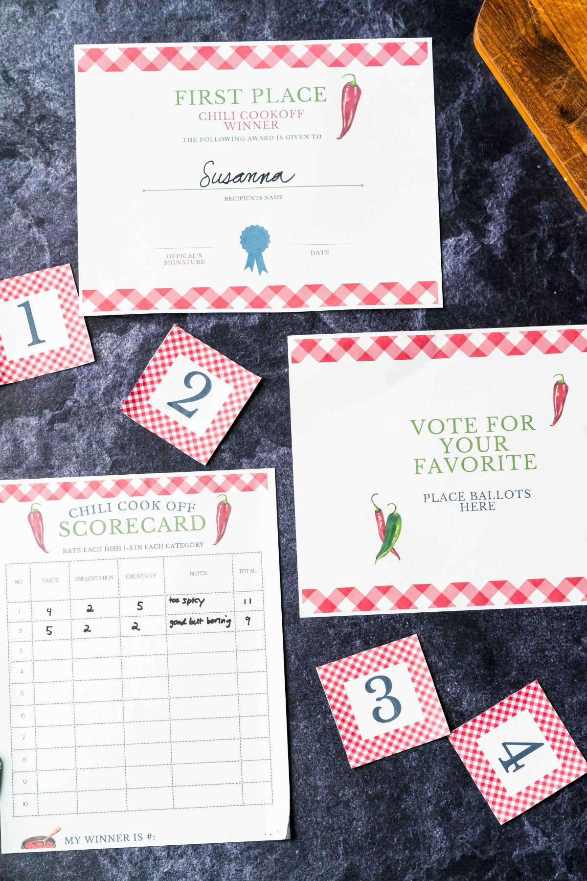 Free Chili Cookoff Printables For Hosts {7 Page Bundle} pertaining to Chili Cook Off Printables Free