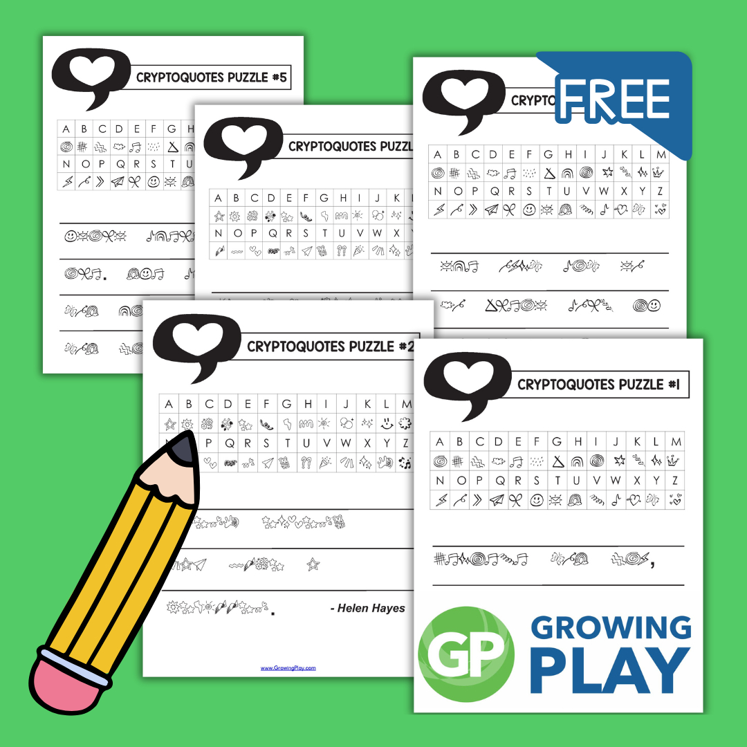 Free Cryptoquote Puzzles Printable - Growing Play for Printable Crypto Families Puzzles