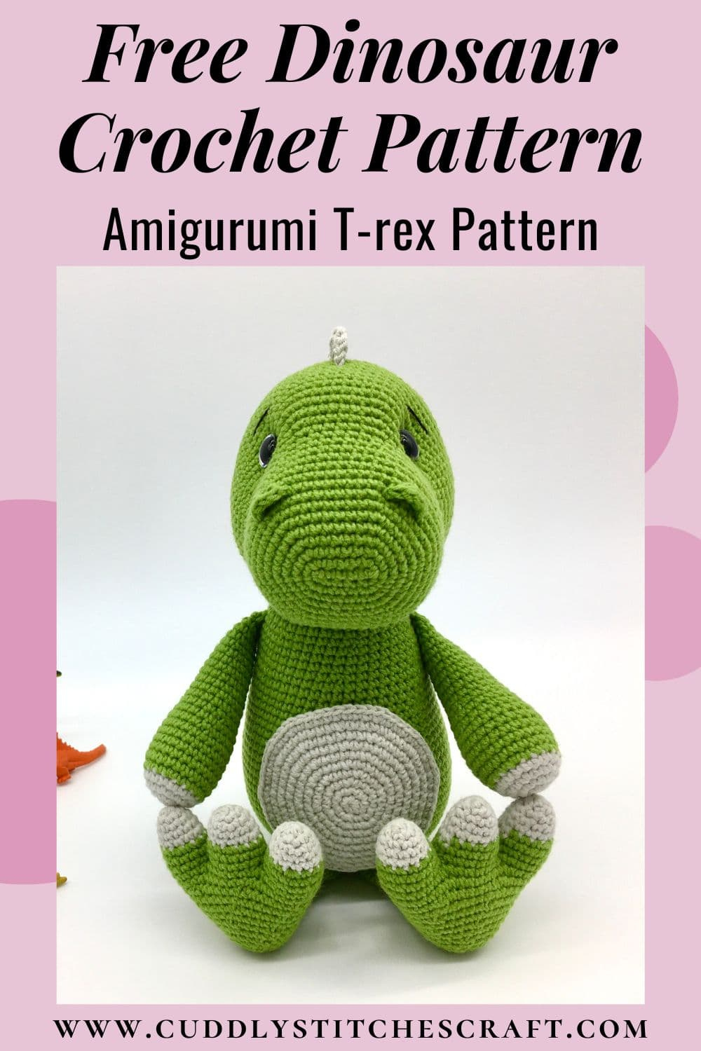 Free Dinosaur Crochet Pattern: Amigurumi T-Rex - Cuddly Stitches Craft regarding Free Printable Crochet Dinosaur Patterns