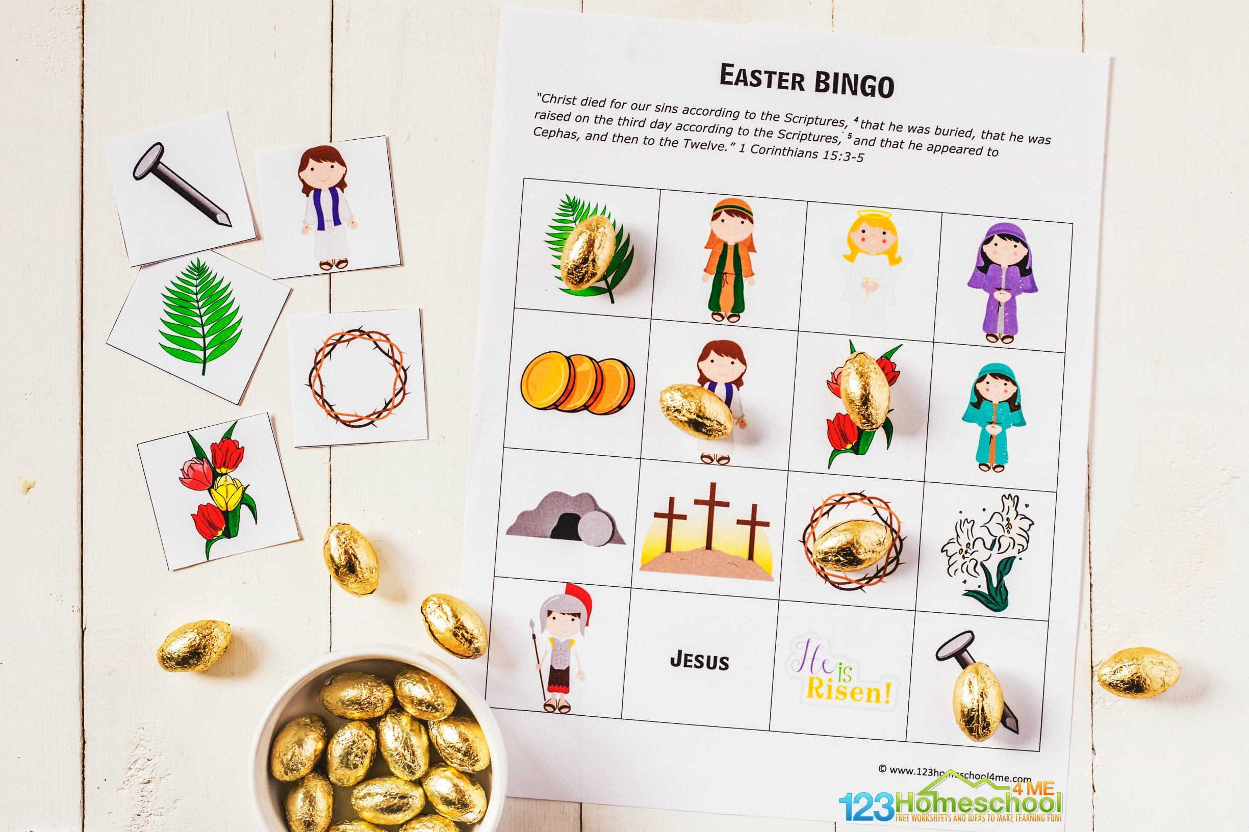 Free Easter Bingo Printable Game throughout Free Printable Christian Easter Bingo Cards