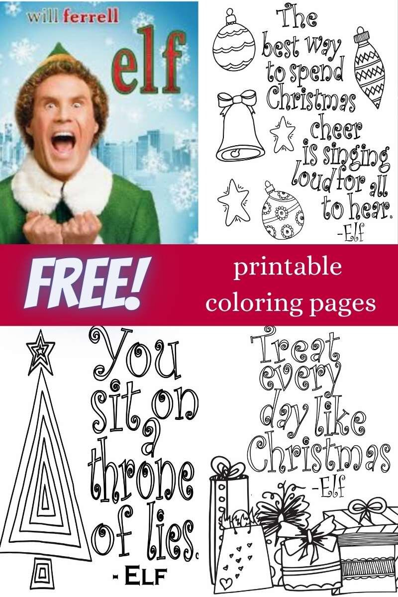 Free Elf Coloring Pages — Stevie Doodles in Free Buddy The Elf Printables