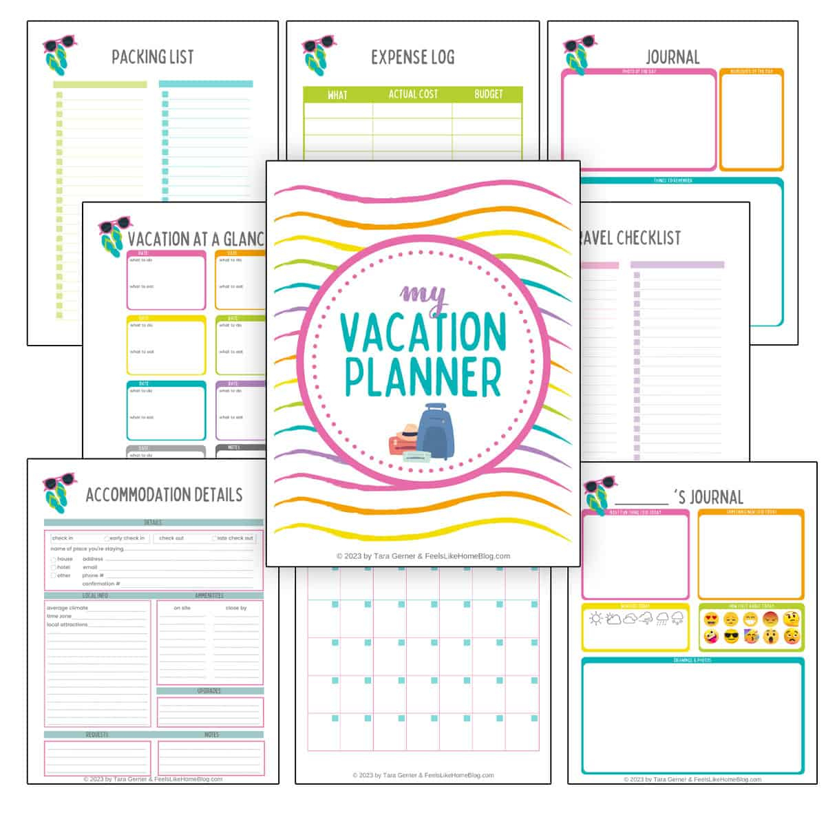 Free Family Vacation Planner Printable - Feels Like Home™ in Free Traveler&amp;amp;#039;s Notebook Printables