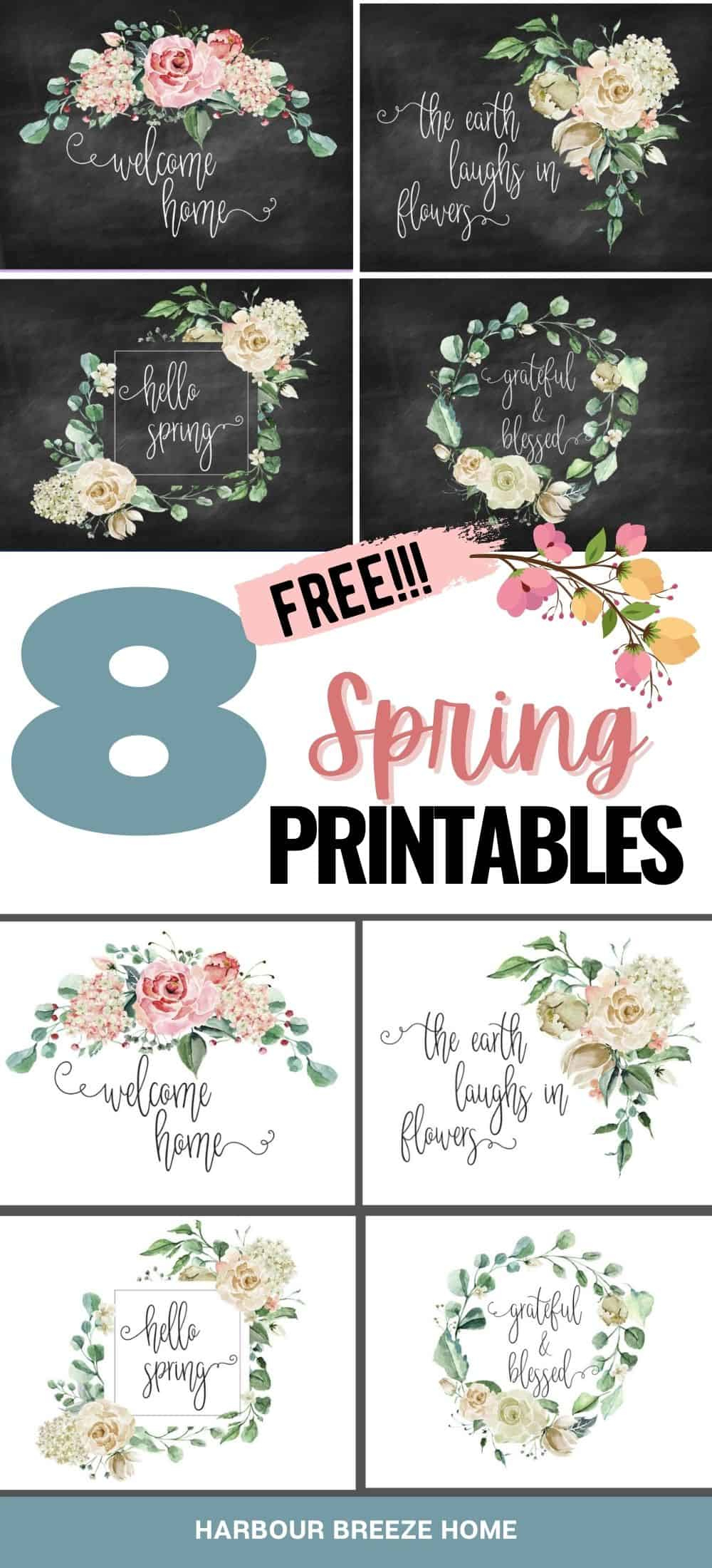 Free Farmhouse Printables With Flowers - Harbour Breeze Home in Free Farmhouse Printables