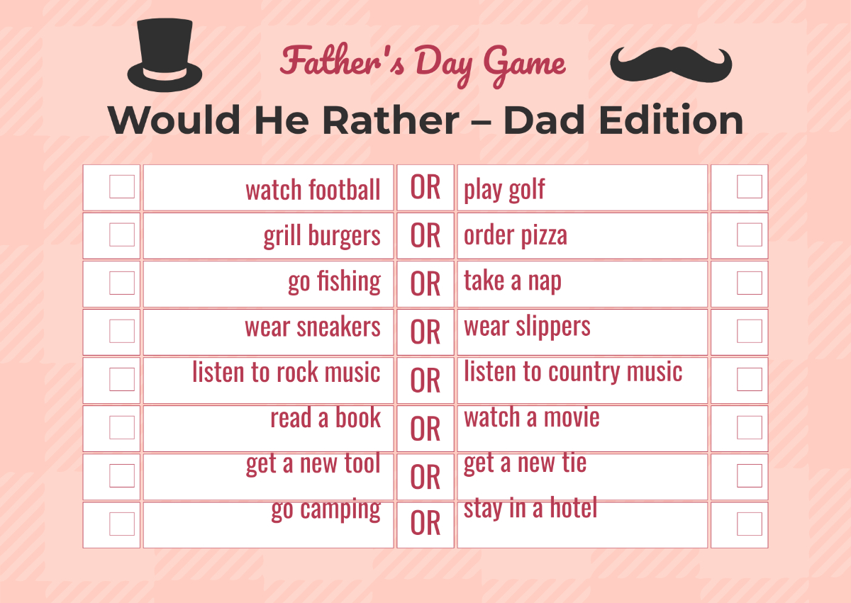 Free Father&amp;#039;S Day Games Template To Edit Online intended for Father&amp;amp;#039;s Day Games Printable