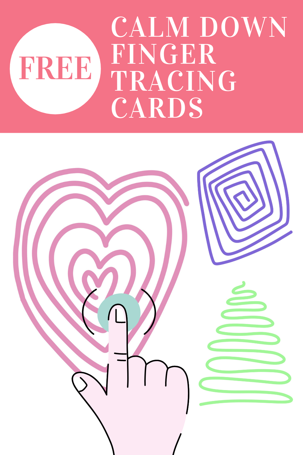 Free Finger Tracing Calm Down Cards - Lemon And Kiwi Designs with Calm Down Cards Free Printable