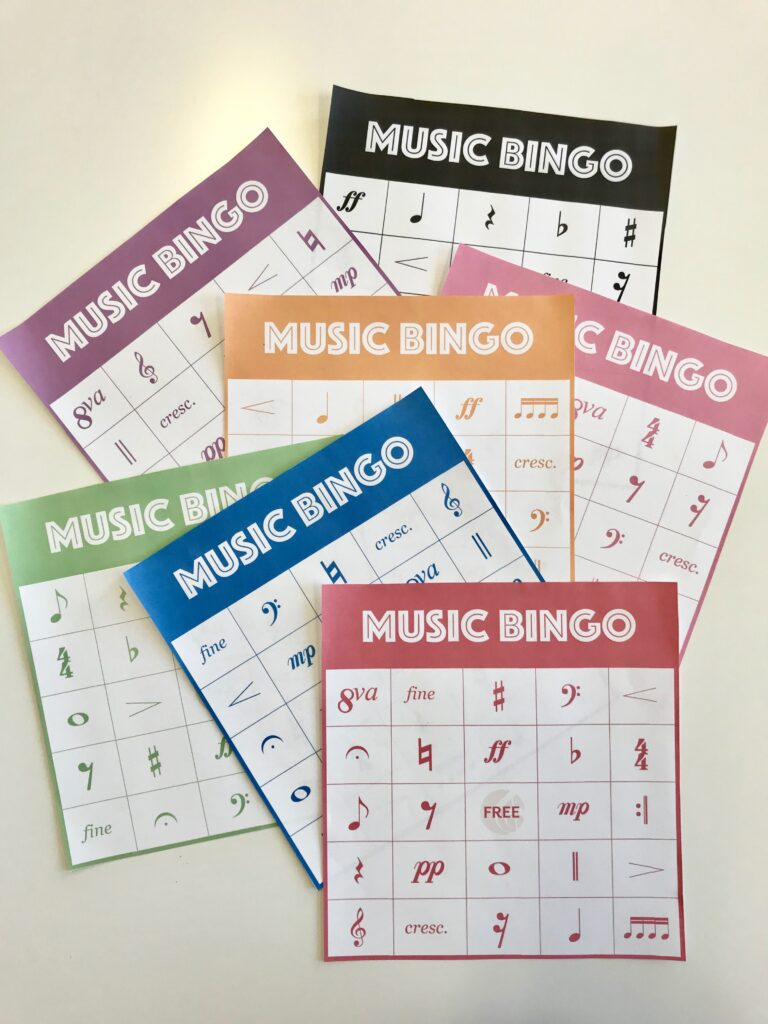 Free Game: Music Bingo - Hoffman Academy Blog inside Music Bingo Cards Free