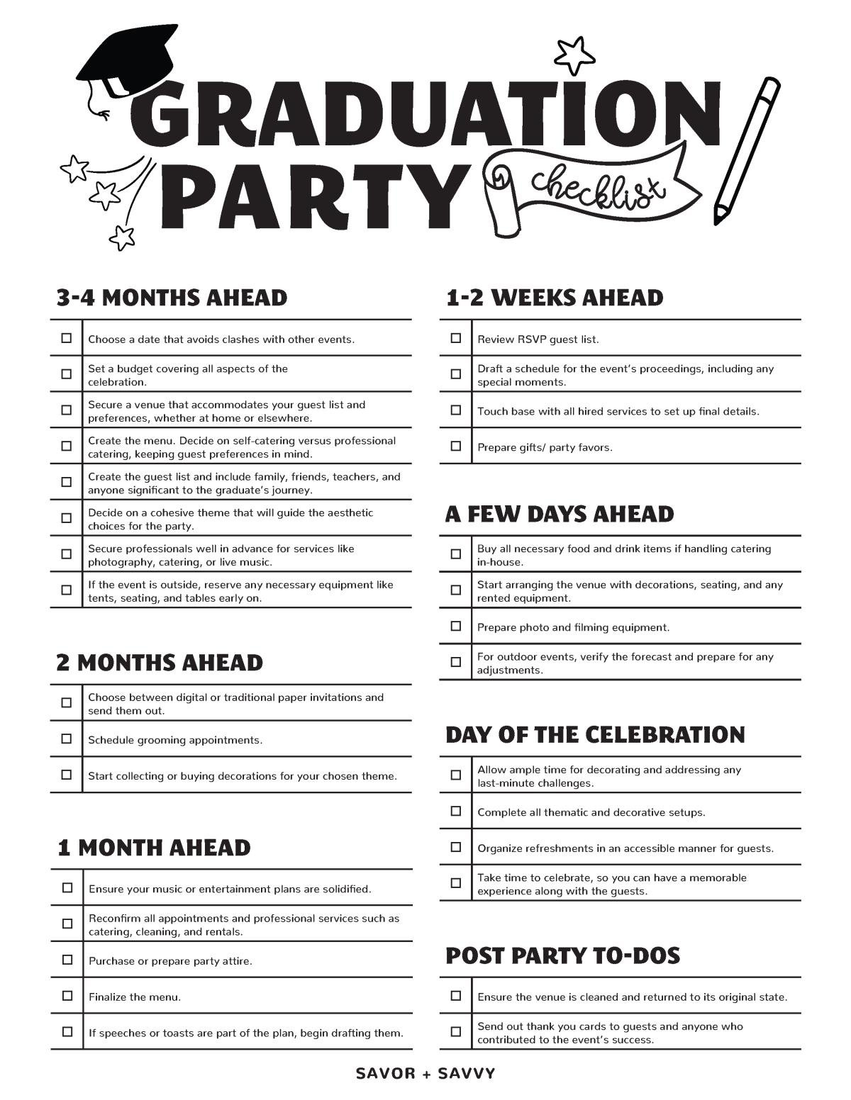 Free Graduation Party Printables - Editable For Any Year! - Savor with regard to Graduation Party Printables Free