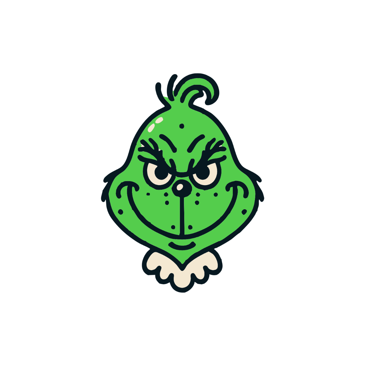 Free Grinch Face Clipart Template To Edit Online with Free Printable Grinch Face Template
