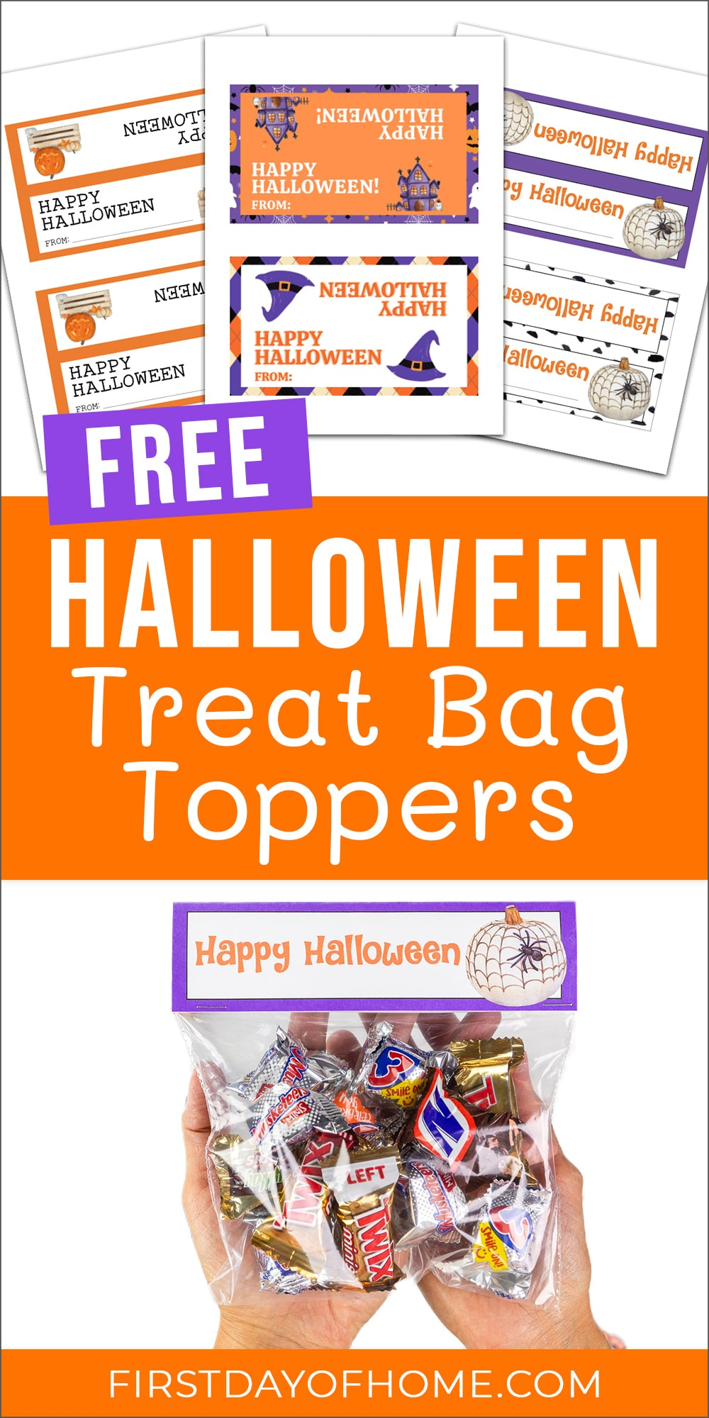 Free Halloween Treat Bag Toppers | First Day Of Home throughout Bag Toppers Free Printable