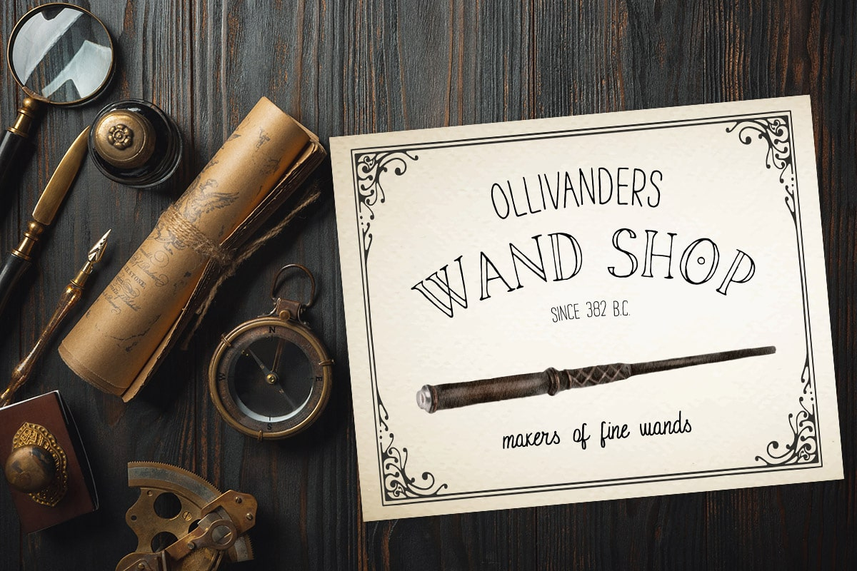 Free Harry Potter Ollivanders Wand Shop Sign - Elva M Design Studio in Ollivanders Wand Shop Sign Free Printable