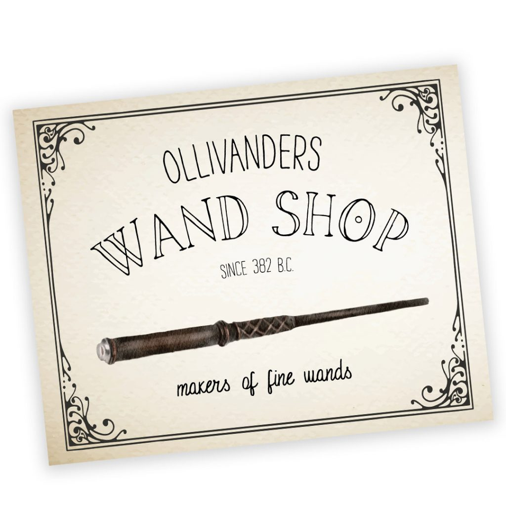 Free Harry Potter Ollivanders Wand Shop Sign - Elva M Design Studio in Ollivanders Wand Shop Sign Free Printable