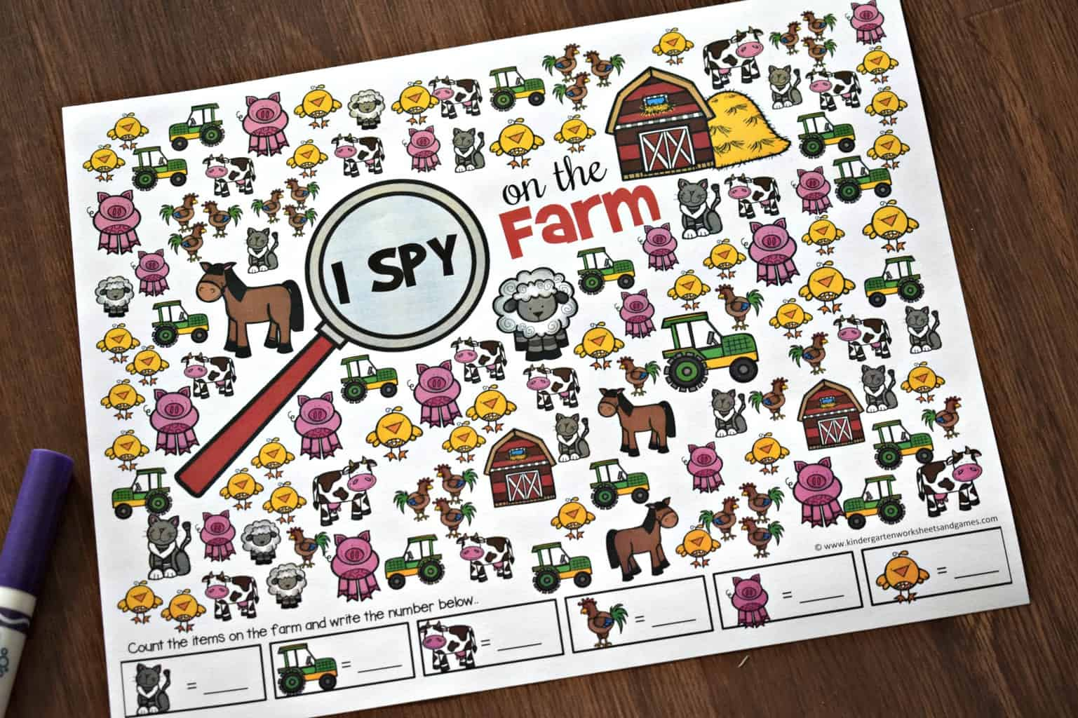 Free I Spy Farm Animals Printables pertaining to Free I Spy Printables For Kindergarten