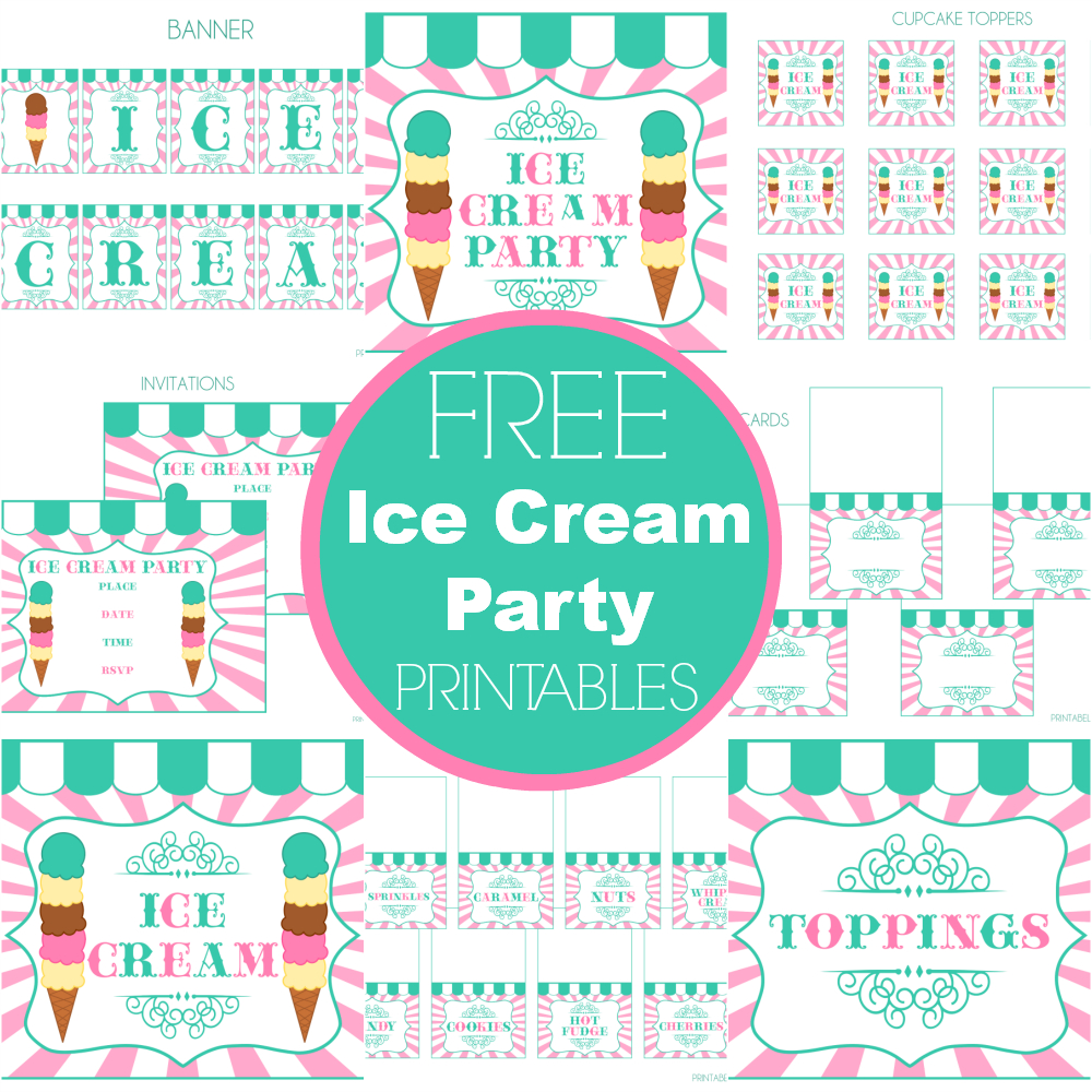 Free Ice Cream Party Printables | Catch My Party pertaining to Ice Cream Party Printables Free