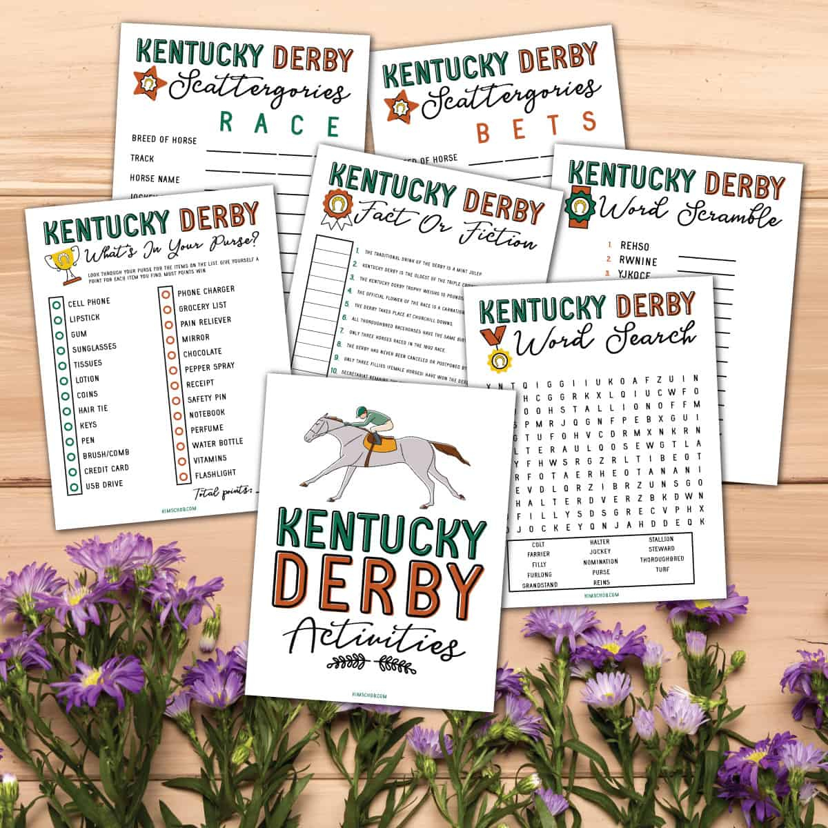 Free Kentucky Derby Printable Games - Kim Schob pertaining to Kentucky Derby Party Games Printable