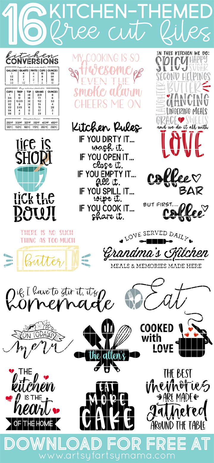 Free Kitchen Conversion Chart Svg Cut File | Artsy-Fartsy Mama inside Printable Kitchen Conversion Chart Svg Free