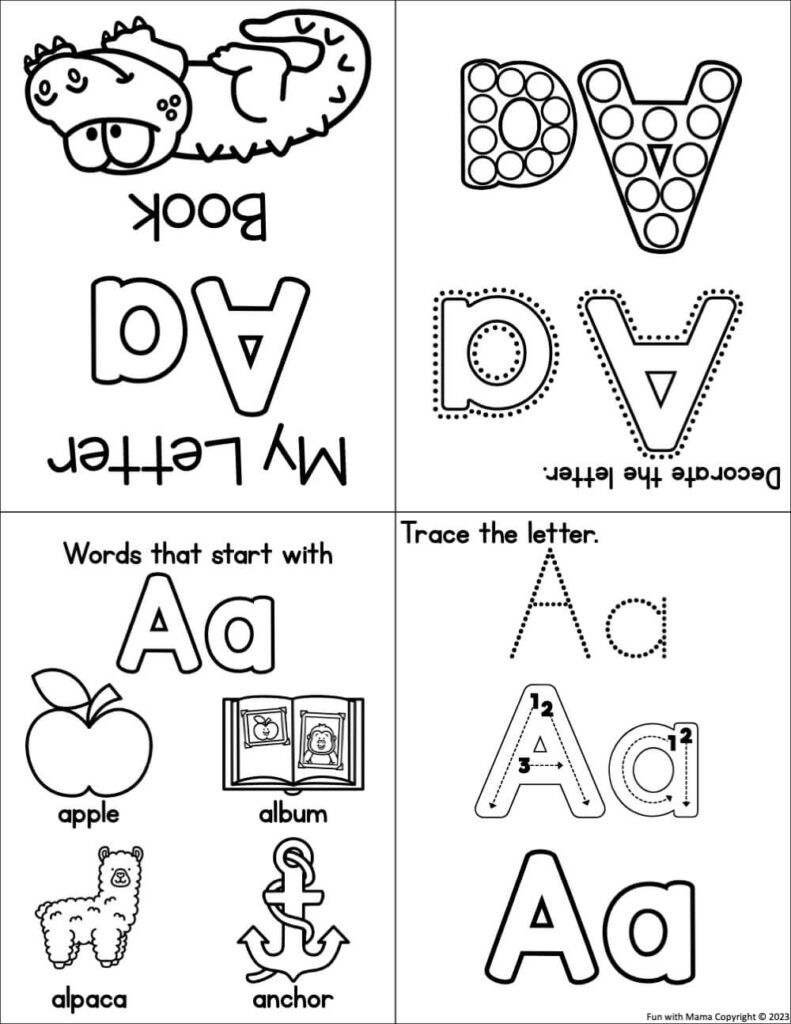 Free Letter A Worksheets For Preschool + Kindergarten - Fun With Mama inside Letter a Book Printable