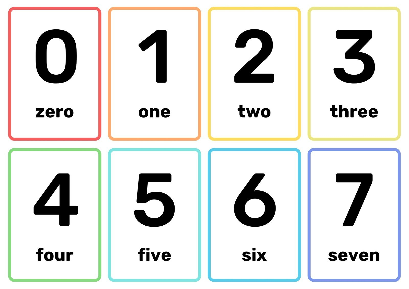 Free Math Flashcard Templates To Edit And Print | Canva in Free Number Cards Printable