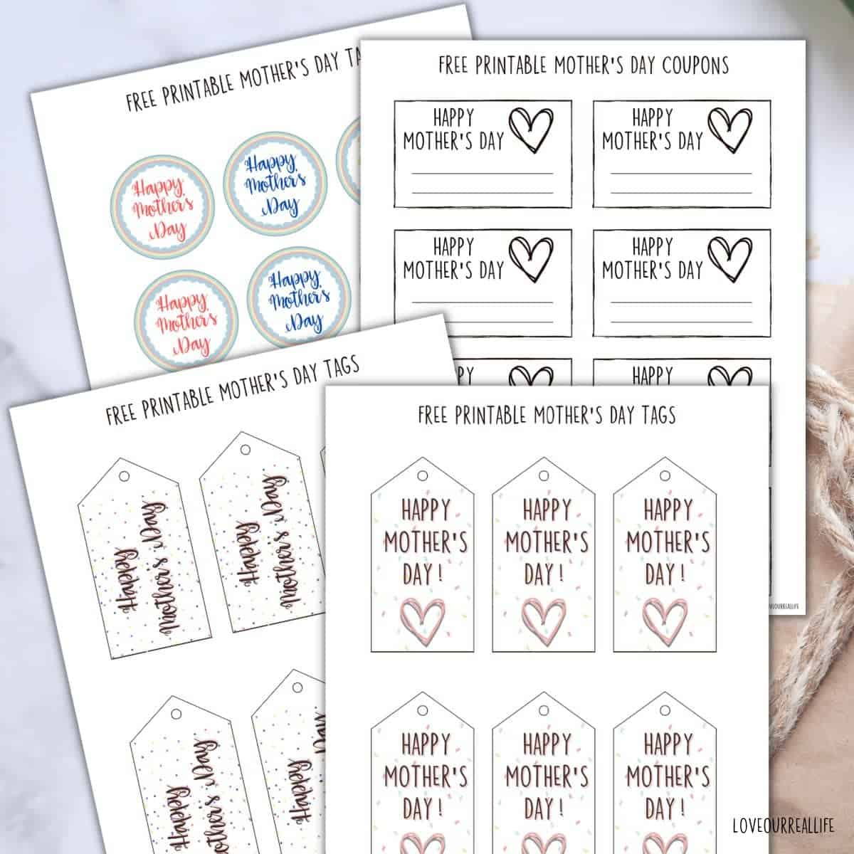 Free Mother&amp;#039;S Day Gift Tag Printable- Gifts Or Cupcake Toppers throughout Free Printable Mother&amp;#039;S Day Gift Tags