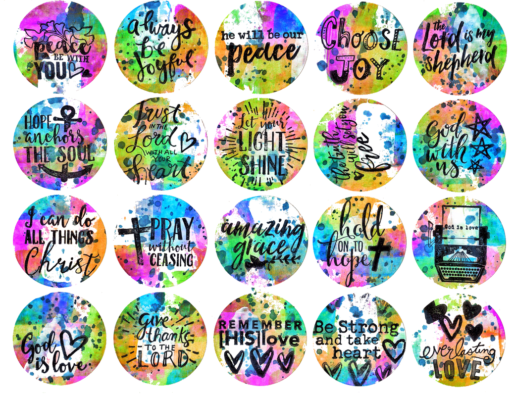 Free Neon Bible Journal Circle Sticker Printable - Splendiferossity intended for Free Printable Bible Journaling Stickers