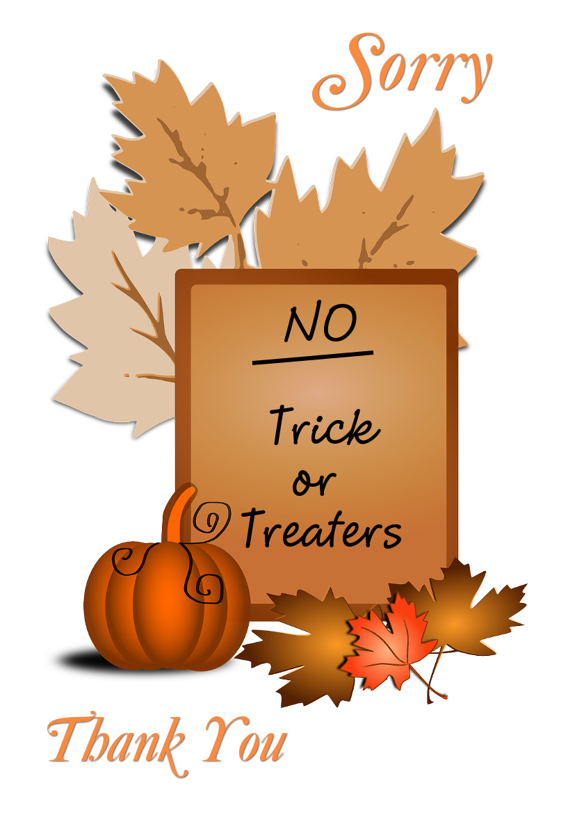 Free No Trick Or Treating Signs Printable with Free Printable No Trick Or Treat Signs Printable