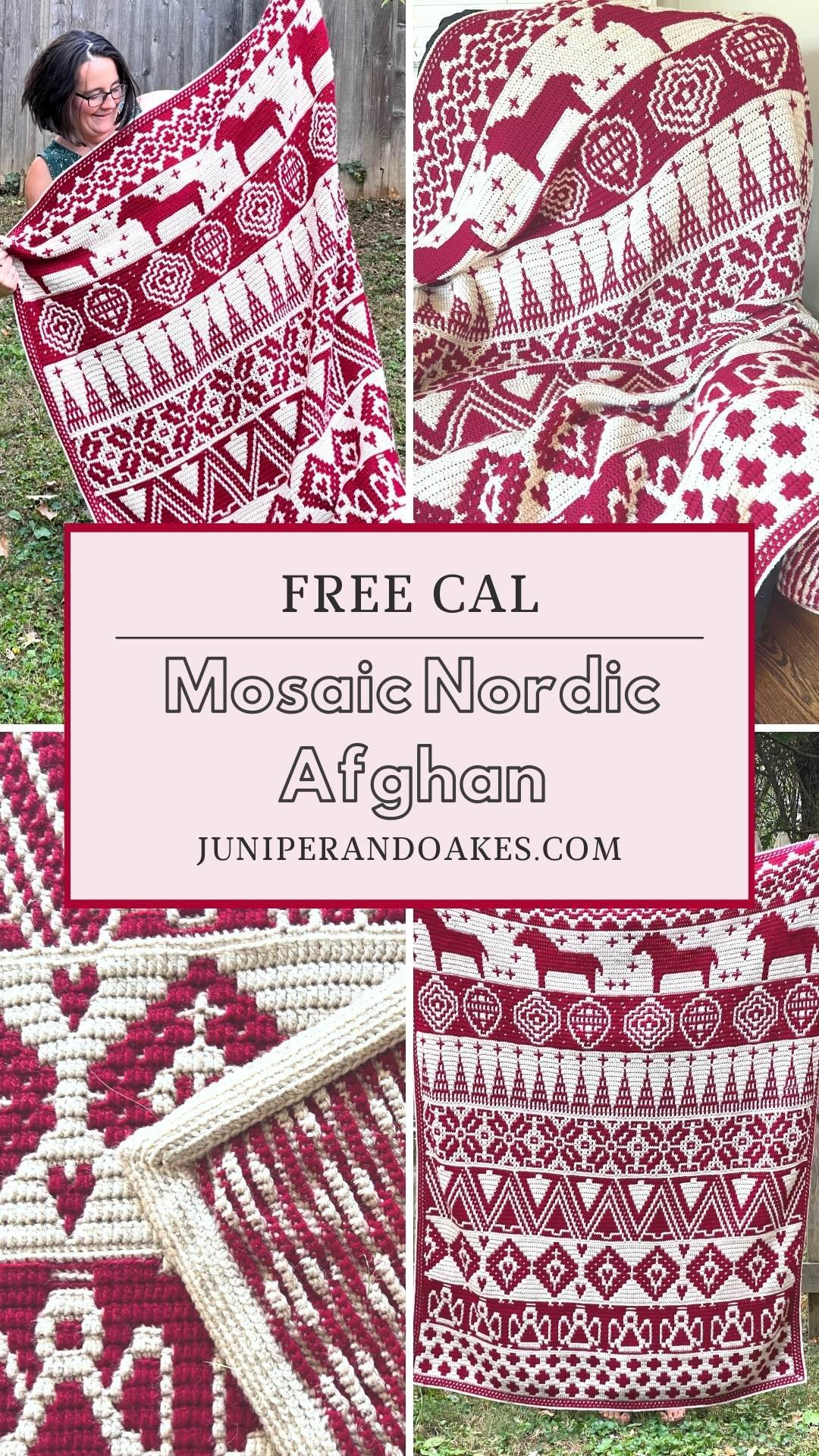 Free Overlay Mosaic Crochet Chart - Hygge Cross - Mosaic Nordic with Printable Mosaic Crochet Patterns Free