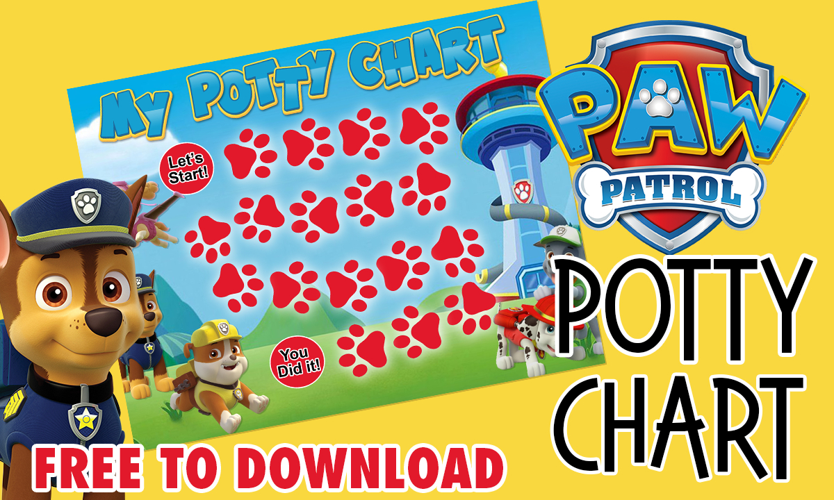 Free Paw Patrol Potty Chart: Training Made Fun! inside Free Printable Paw Patrol Potty Chart Printable